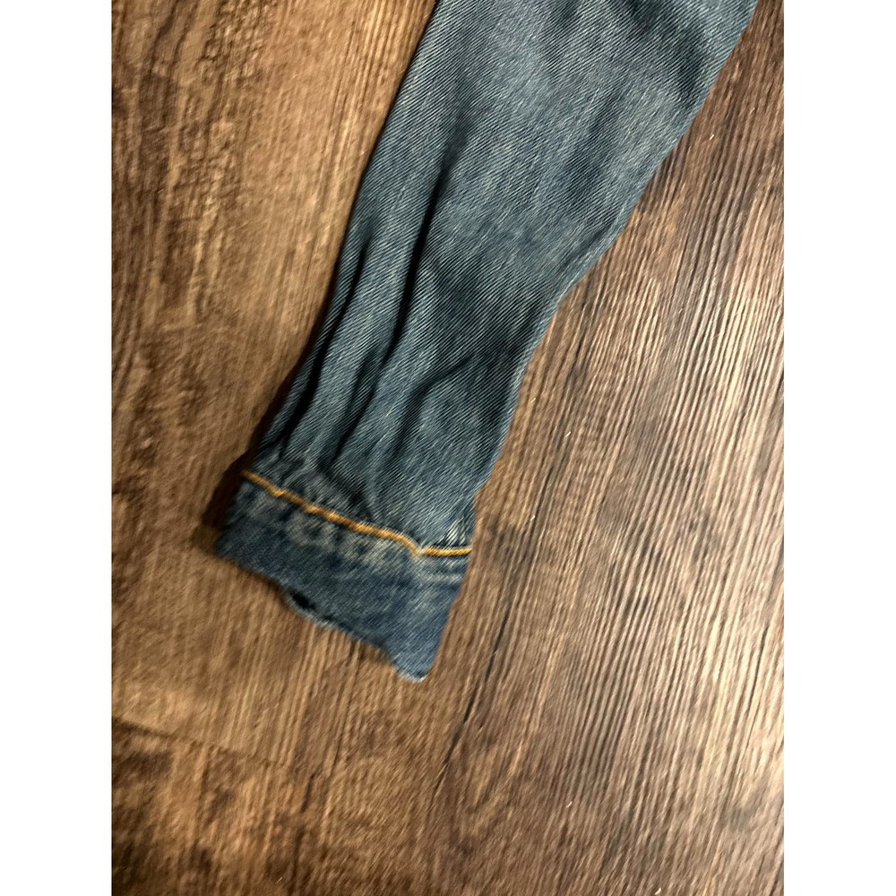 Volcom Union Jacket Womens 8 Blue Denim Stretch Snap Front Outdoor Classic - Picture 3 of 14